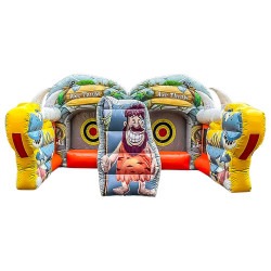 Caveman Inflatable Dual Lane Axe Throwing Game
