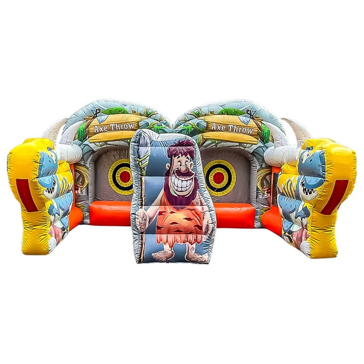 Caveman Inflatable Dual Lane Axe Throwing Game