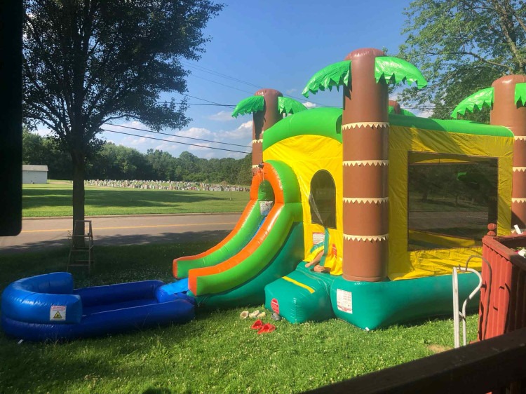 Tropical Wet Bounce House